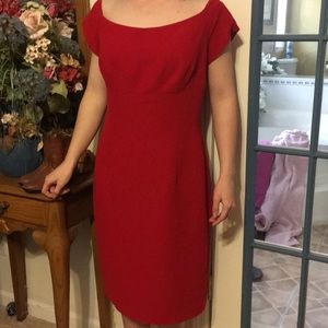 Red party dress